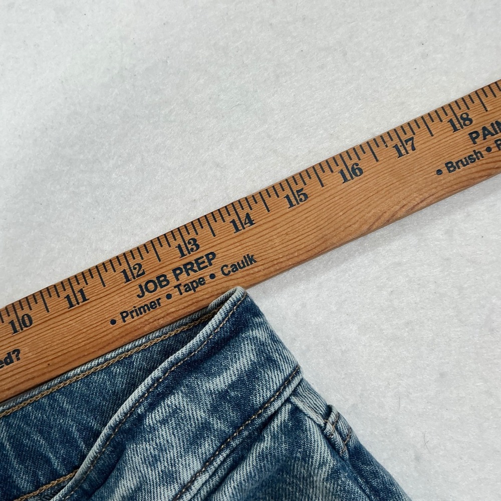 Lucky Brand High Rise Straight Leg Jeans Blue Button Fly Released Hem 0/25 - Picture 4 of 9
